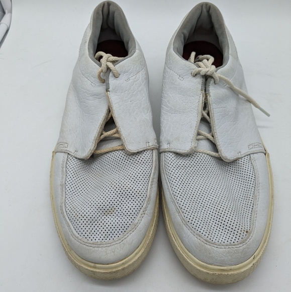 Nike Air Jordan Grown Low White Perforated Leather Trainers Men's 11 - Picture 9 of 9